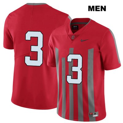 Men's NCAA Ohio State Buckeyes Damon Arnette #3 College Stitched Elite No Name Authentic Nike Red Football Jersey XX20J18LG